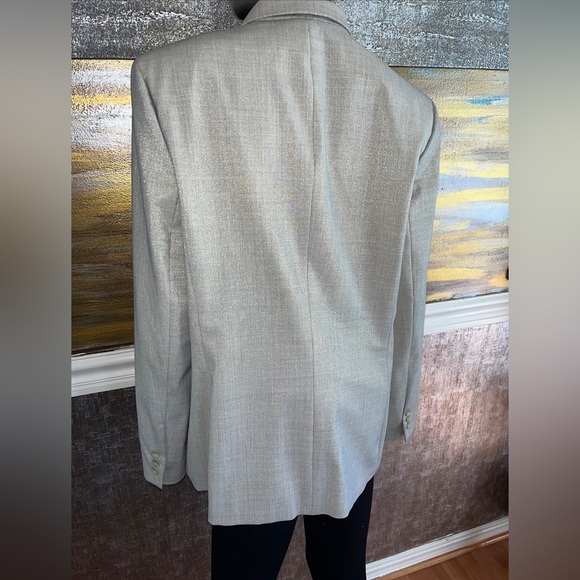 Nordstrom’s Garfield & Marks Light Tan and metallic Jacket Size 14 - Picture 7 of 9